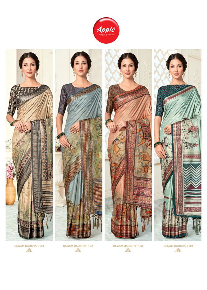 APPLE BEGAM BADSHAH Latest Designer fancy Regular Wear Dola Patta Fancy Saree Collection